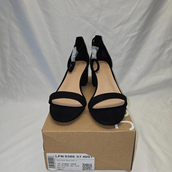 JustFab Noura Heeled Sandals in Black, Size 10, New in Box - Picture 2 of 9
